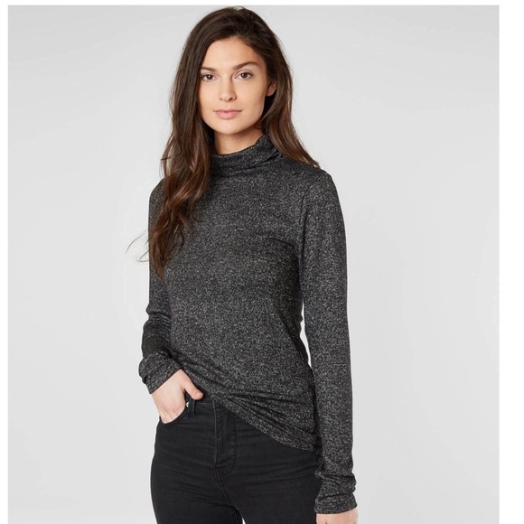 Ralph Lauren • Metallic Ribber Turtleneck Sweater in Black Silver - Picture 1 of 7